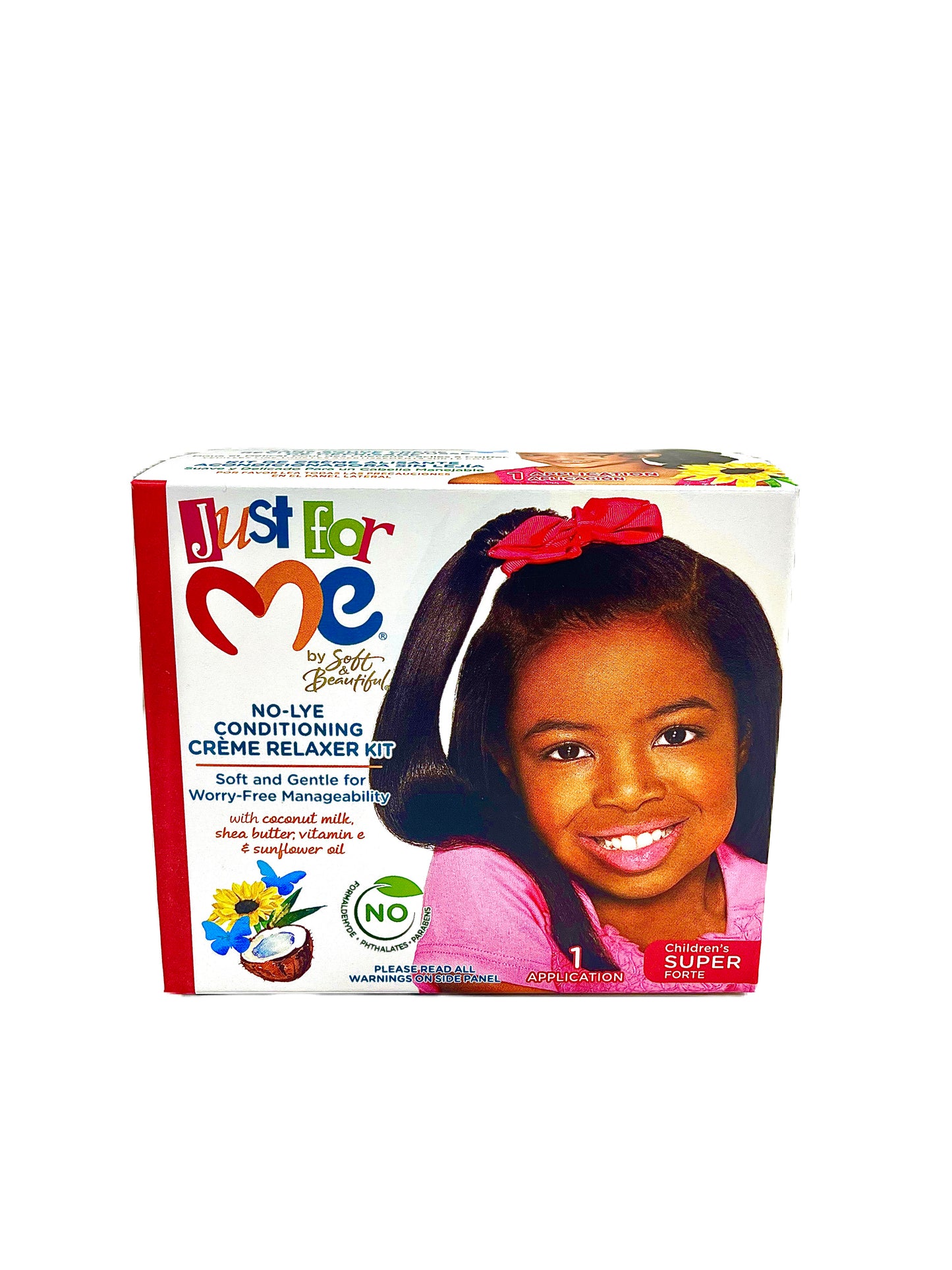 Just For Me No-lye Conditioning Creme Relaxer Kit with Coconut Milk, Shea Butter, Vitamin e & Sunflower Oil