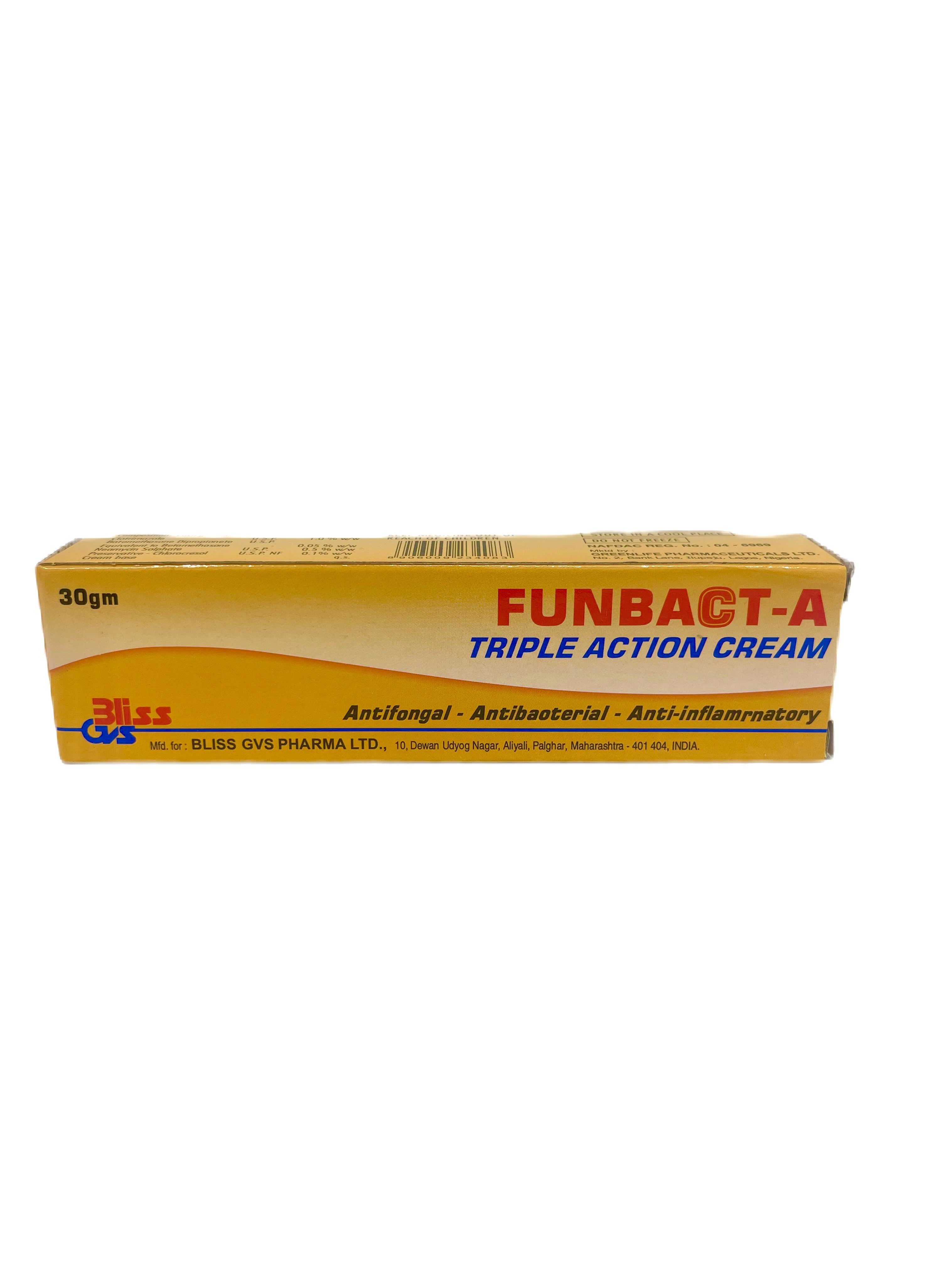 Funbact-A Triple Action Cream – JB African Enterprise