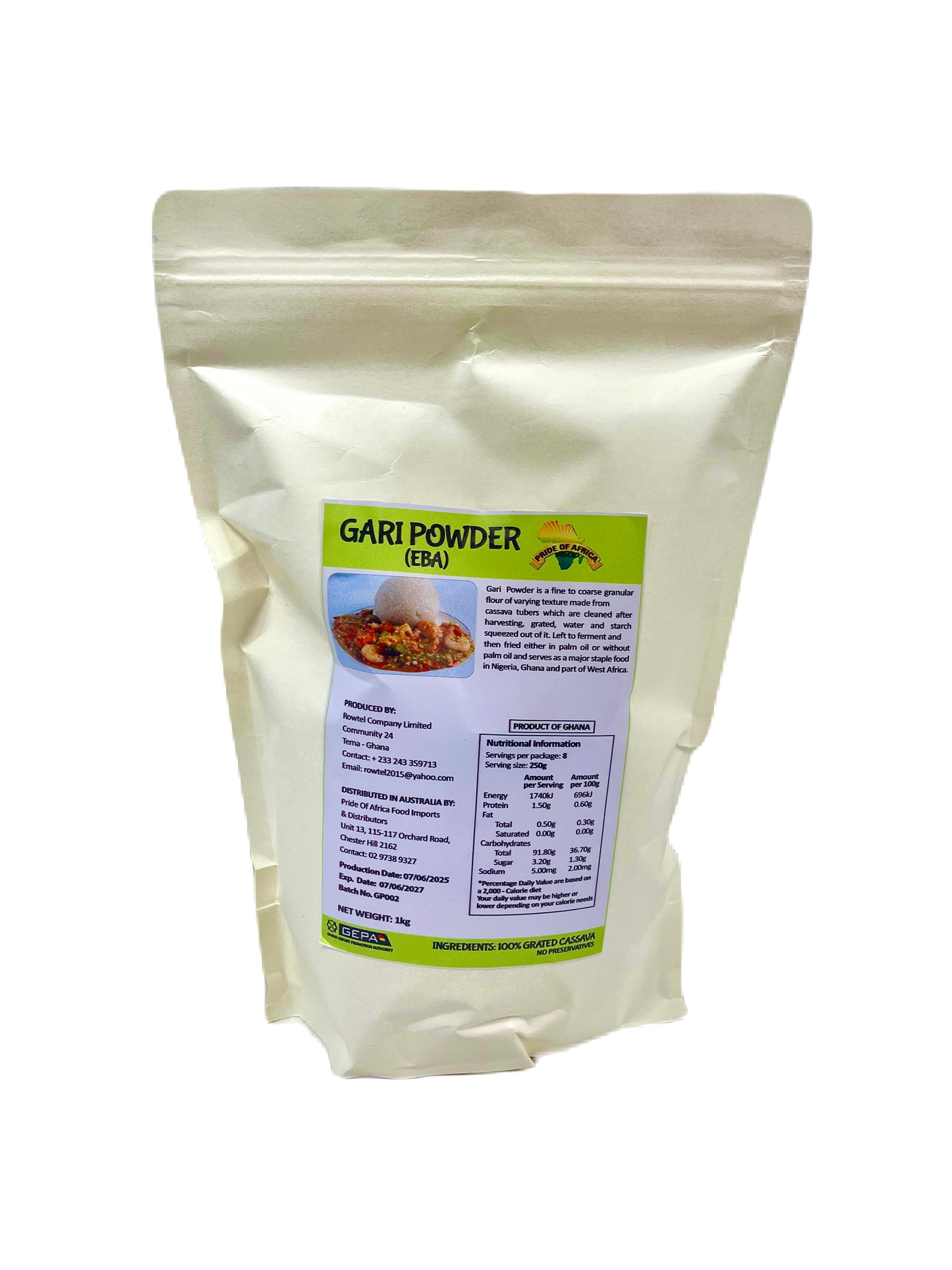 Pride of Africa Gari Powder (EBA)