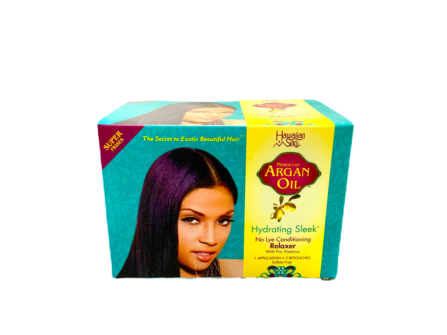 Hawaiian Silky Moroccan Argan Oil Hydrating Sleek No-Lye Conditioning Relaxer with Pro Vitamins Super