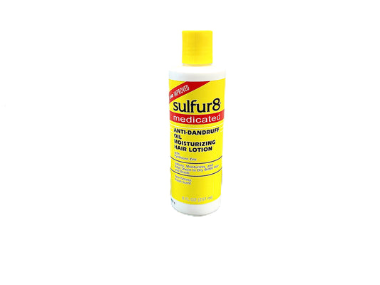 Sulfur8 Medicated Anti-Dandruff Oil Moisturizing Hair Lotion with Pyrithione Zinc