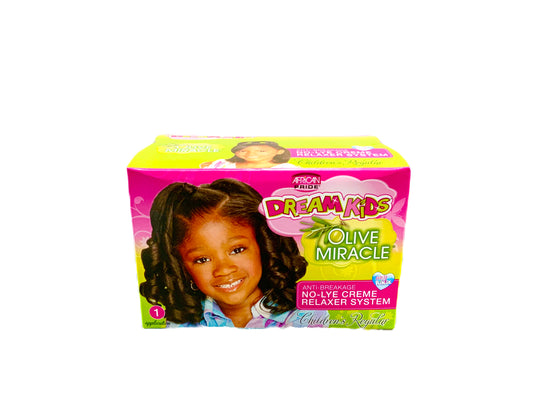 African Pride Dream Kids Olive Miracle Anti-Breakage No-Lye Creme Relaxer System Regular