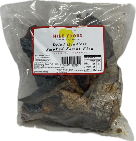 NLE Foods Dried Headless Smoked Sawai Fish